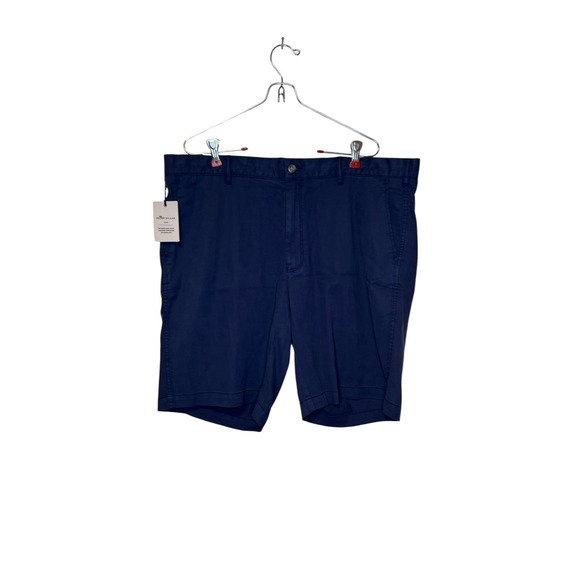 Peter Millar Men's Shorts Chino Classic Twill Flat Front Preppy Navy Sz. 38 NWT - Picture 1 of 12